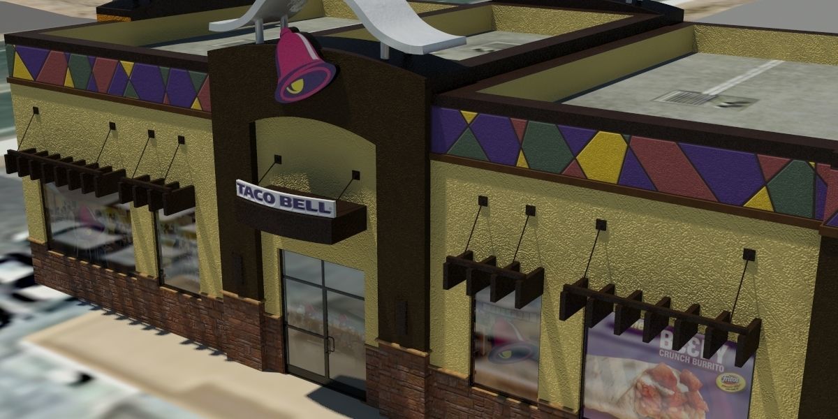 Taco Bell  Low-poly 3D model_8
