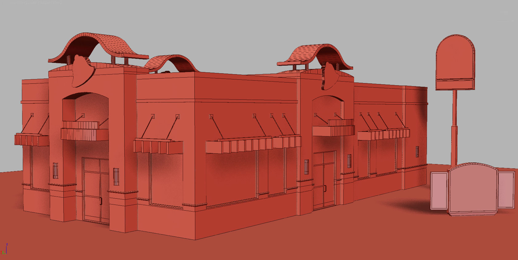 Taco Bell  Low-poly 3D model_12