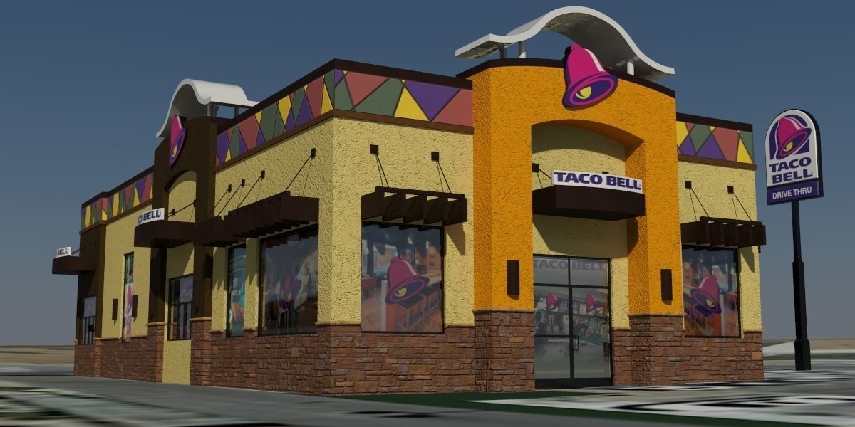 Taco Bell  Low-poly 3D model_7