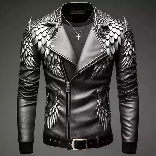 Luxury Angel Wings Jacket 3D Model Feathers Gothic Design