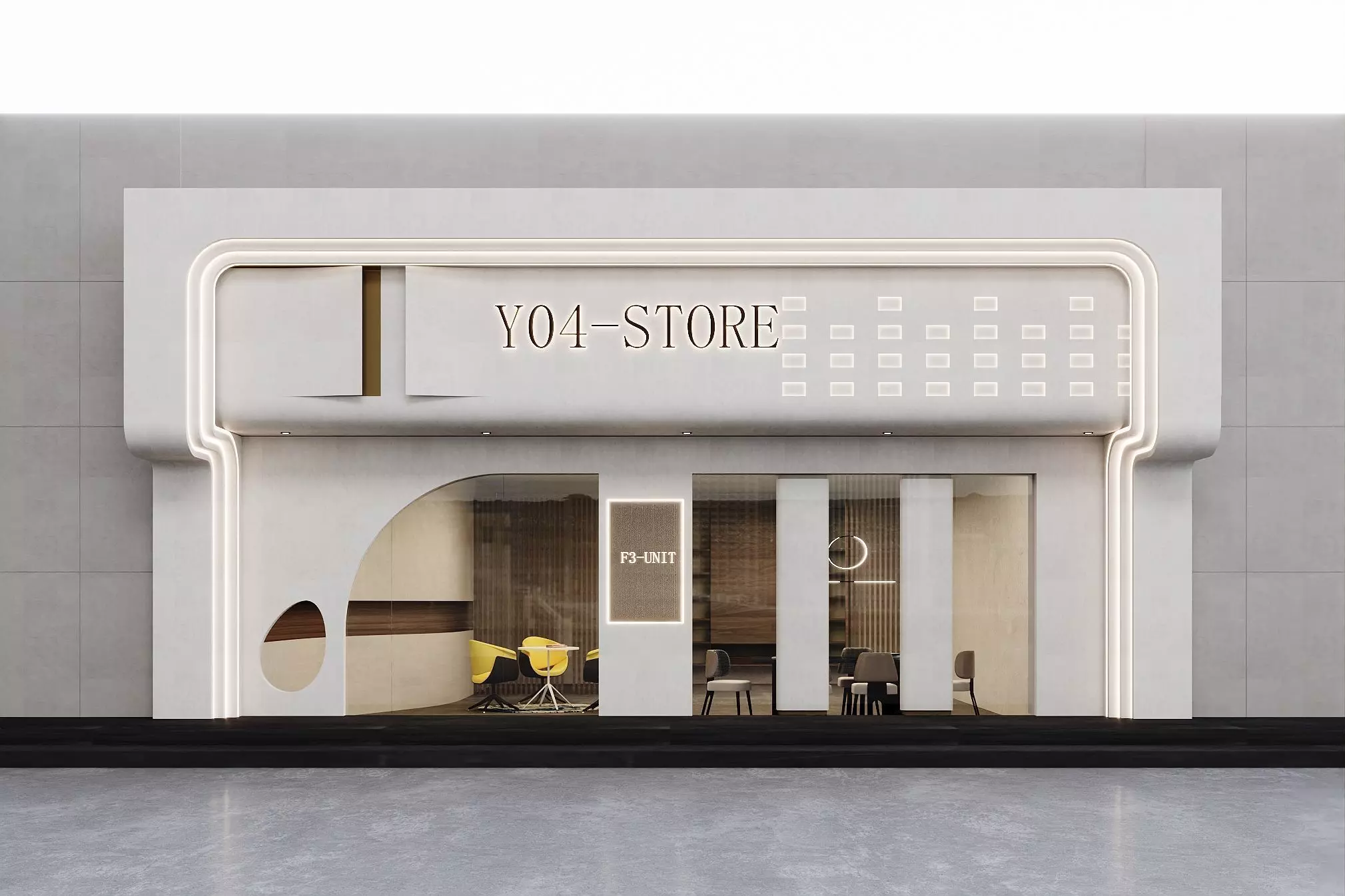 Modern Retail Storefront 3D model