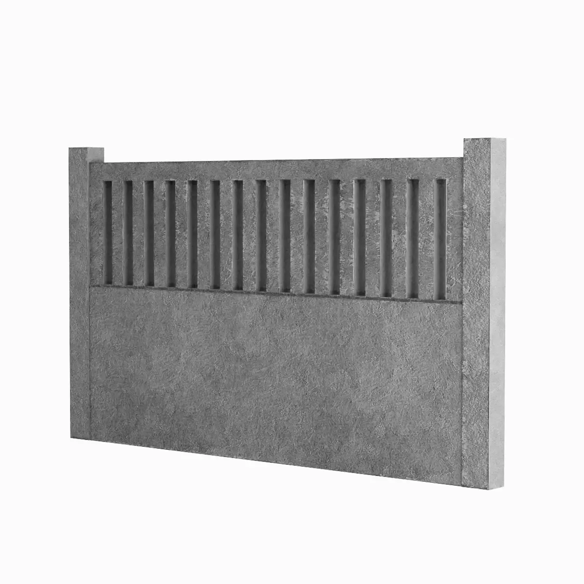 Concrete Fence 03 Low-poly 3D model_0