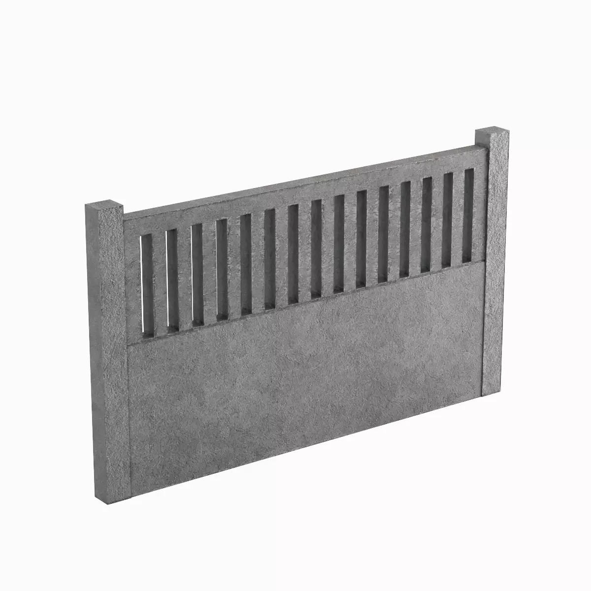 Concrete Fence 03 Low-poly 3D model_5