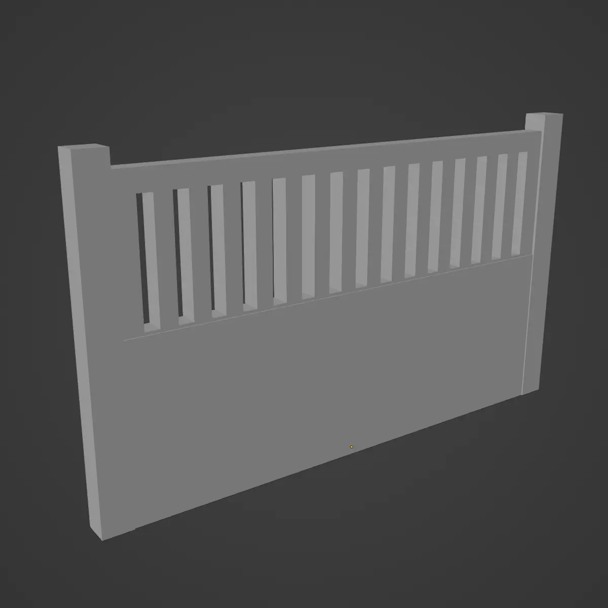Concrete Fence 03 Low-poly 3D model_9