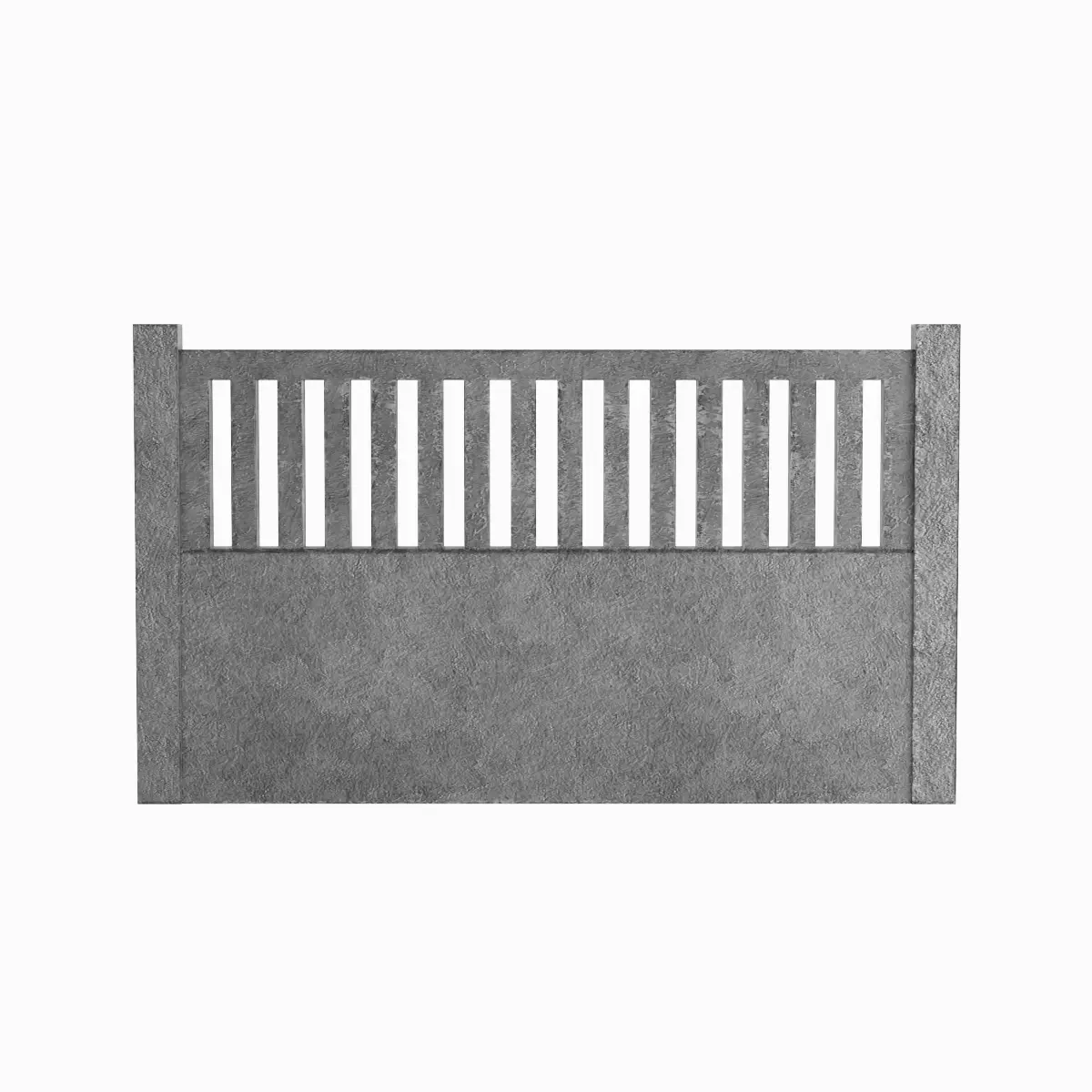 Concrete Fence 03 Low-poly 3D model_1