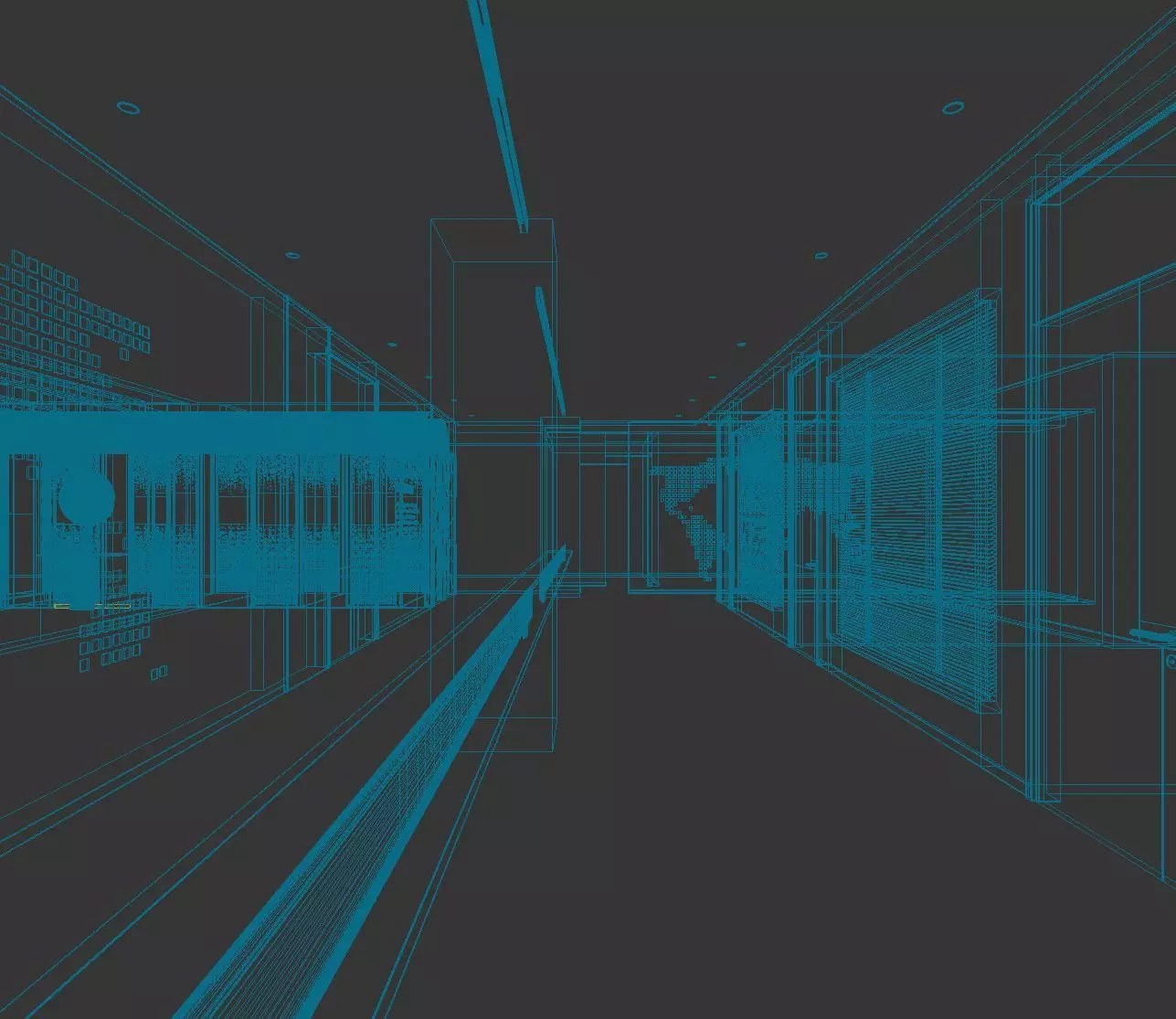 Futuristic Corridor - Elevator Lobby 3D model_6