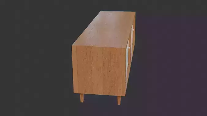 Wooden Console Cabinet with Glass Panels