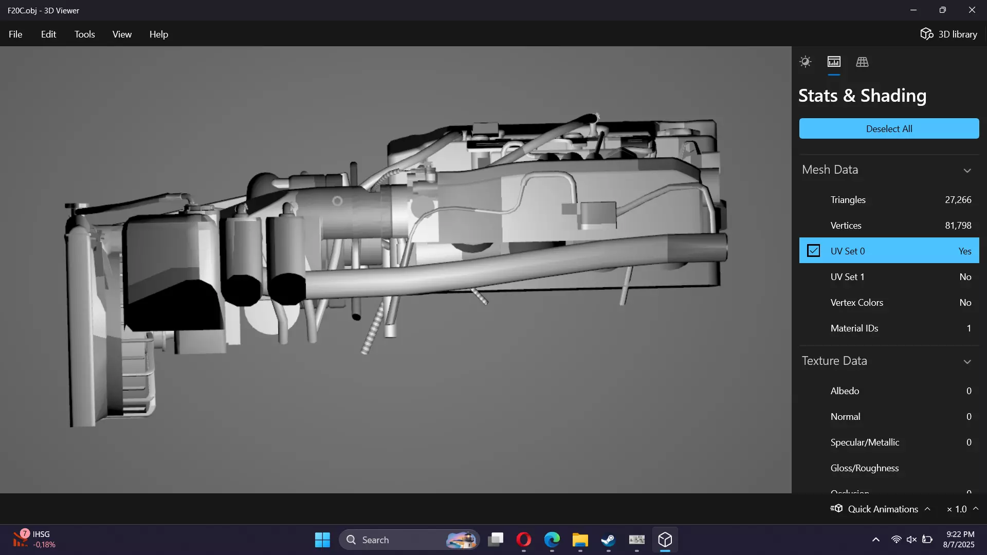 Honda F20C S2000 Supercharged Engine Low-poly 3D model_17