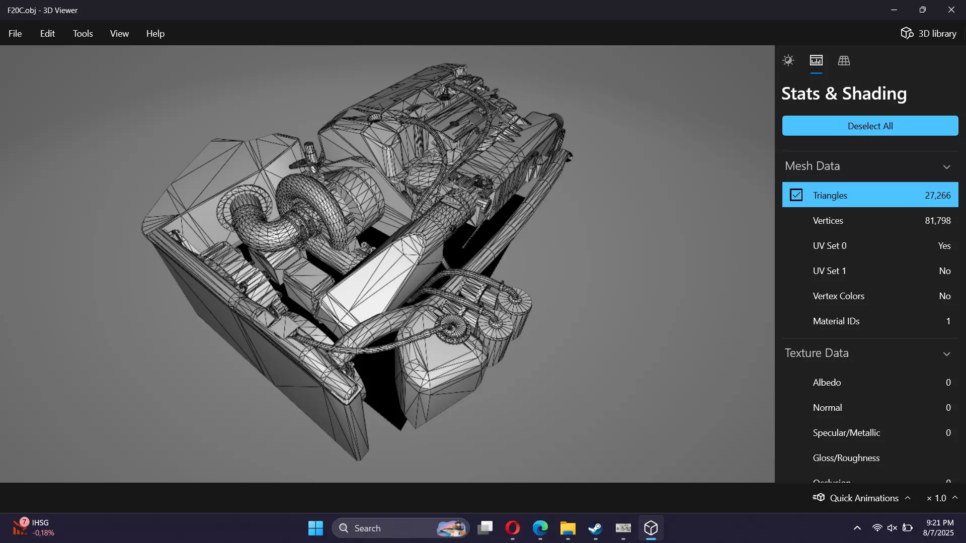 Honda F20C S2000 Supercharged Engine Low-poly 3D model_15