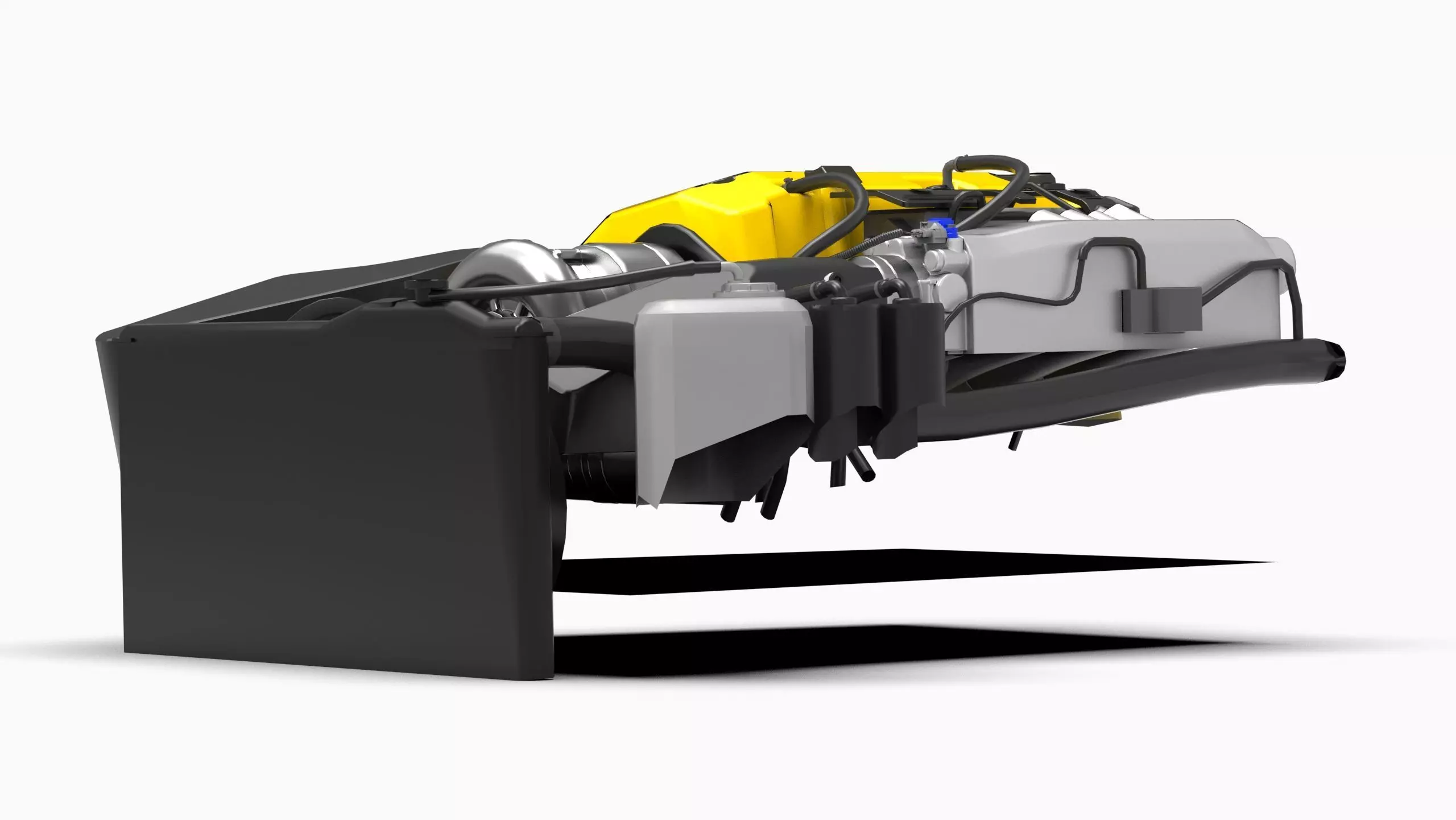 Honda F20C S2000 Supercharged Engine Low-poly 3D model_3