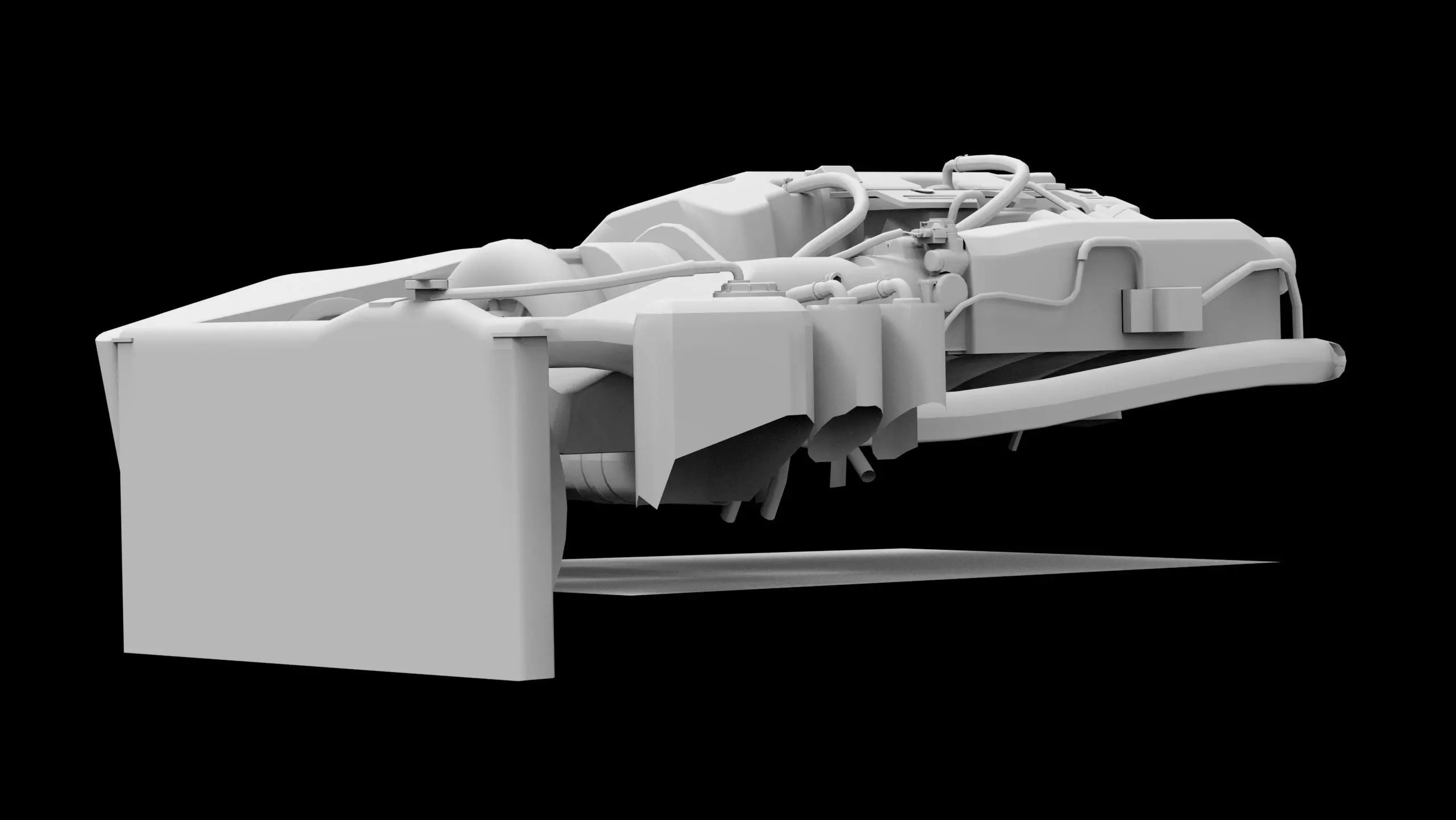 Honda F20C S2000 Supercharged Engine Low-poly 3D model_9