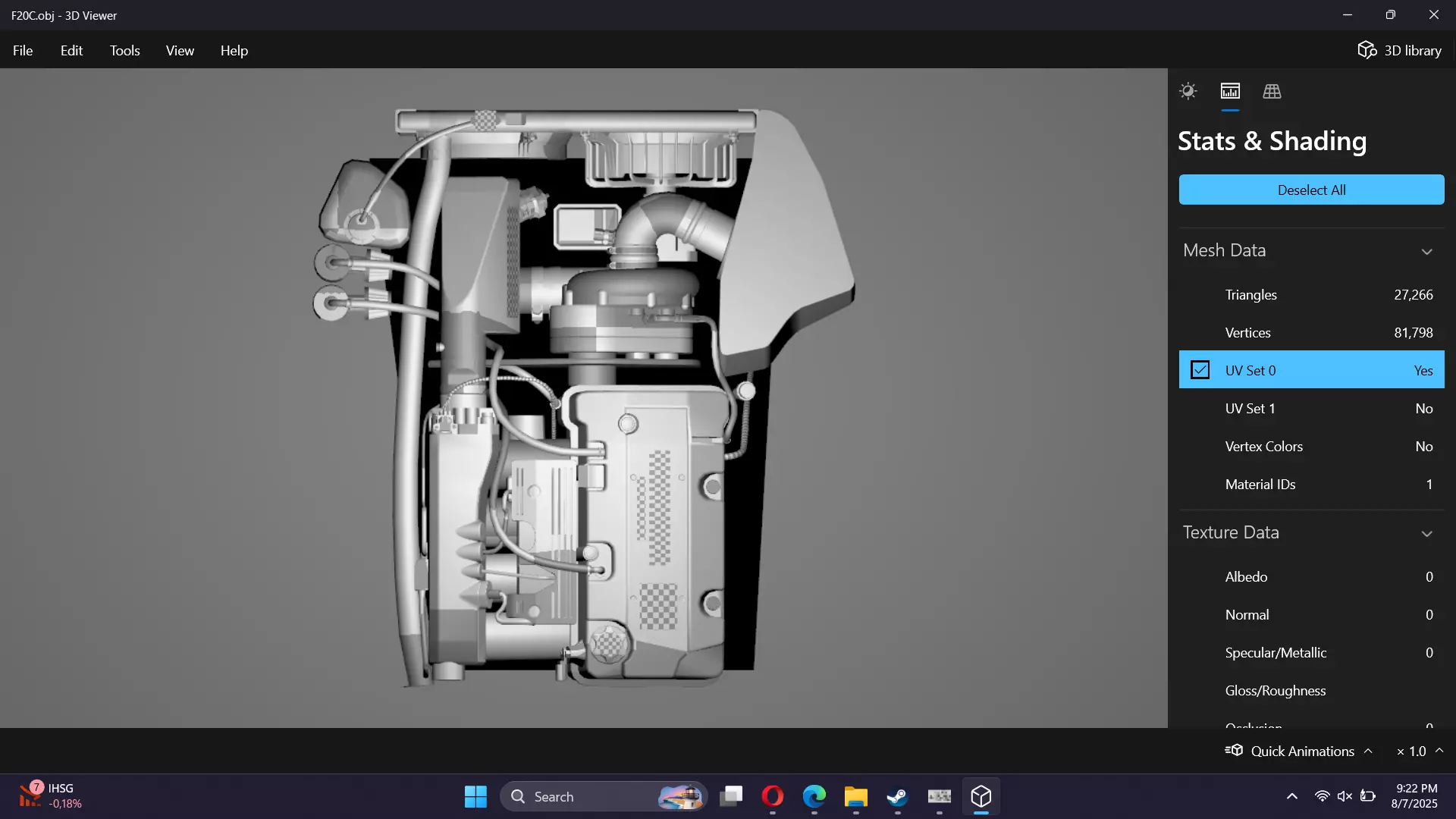 Honda F20C S2000 Supercharged Engine Low-poly 3D model_18