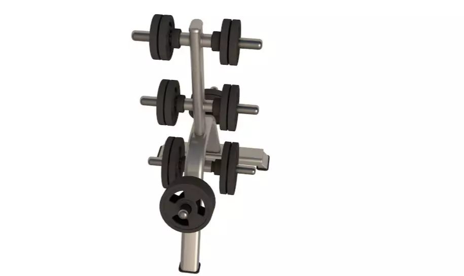 Weight Plates Rack 3D model_4