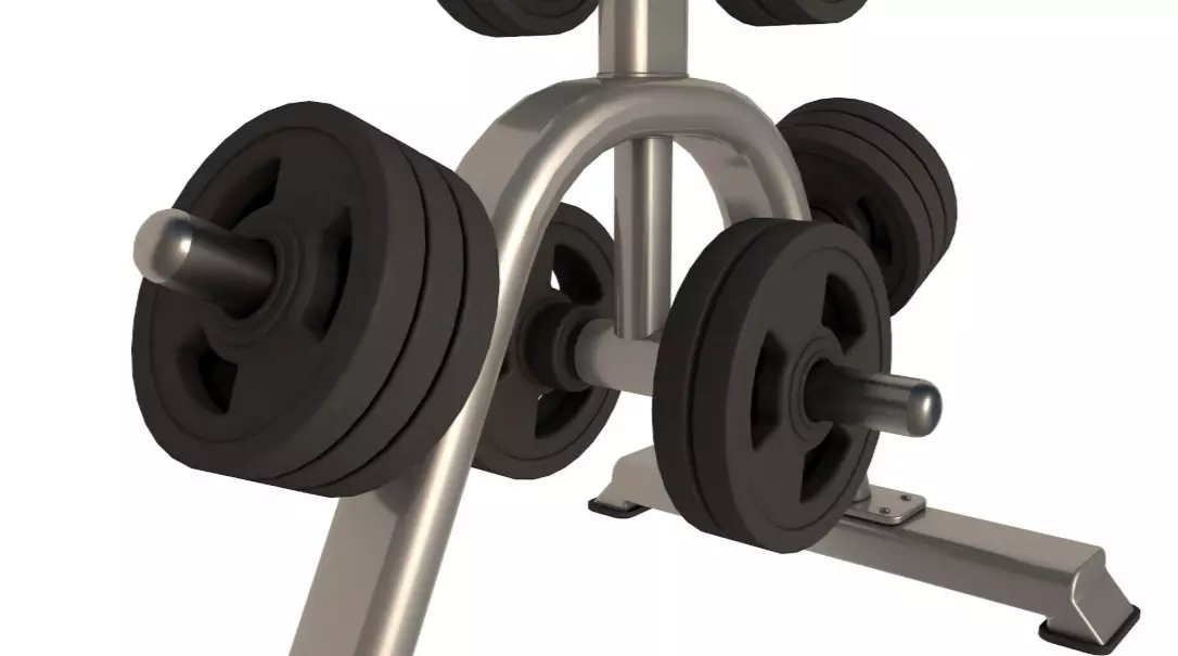 Weight Plates Rack 3D model_3