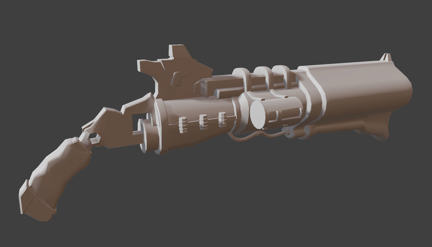 3D lowpoly shotgun-Game ready gun from game doomsday Low-poly 3D model_15