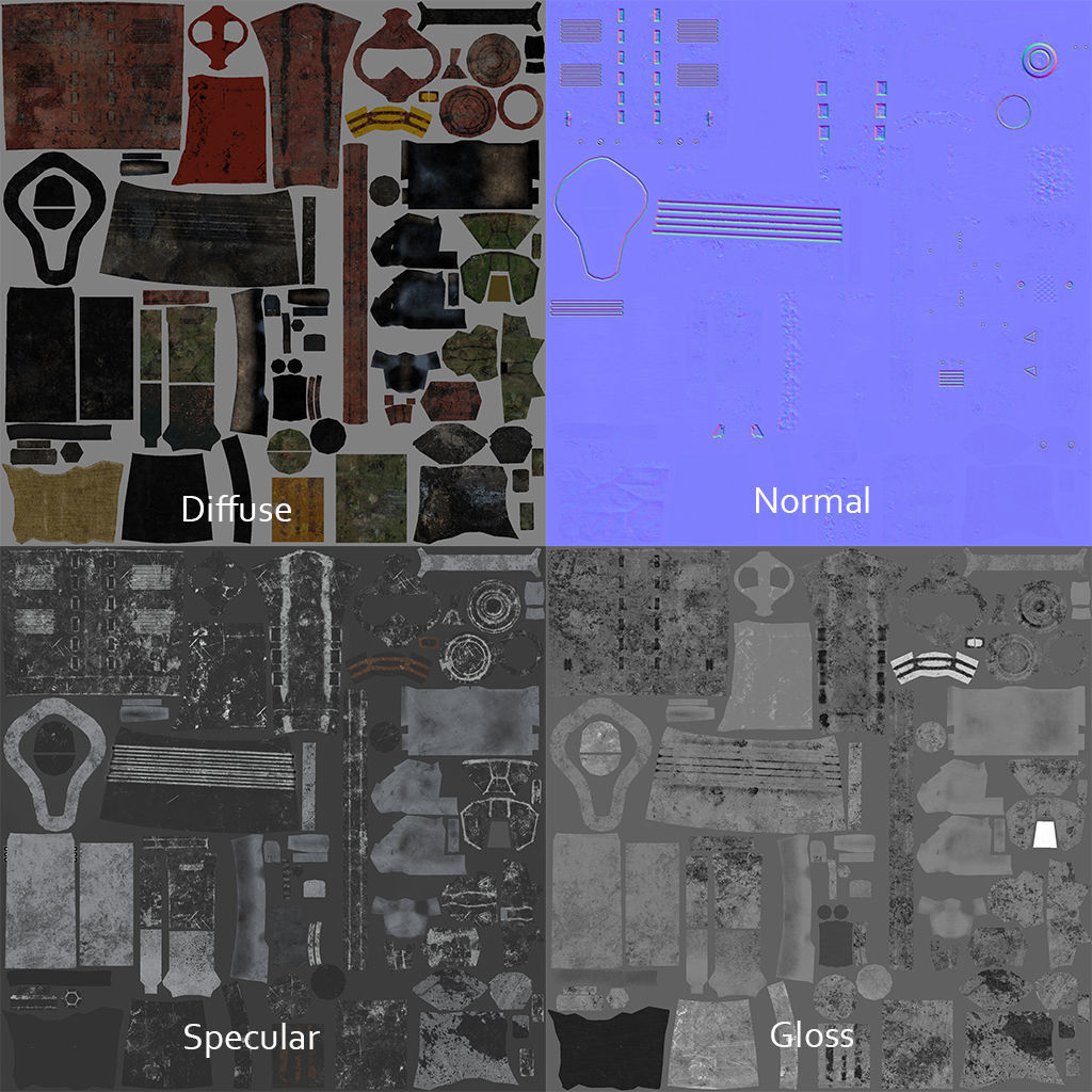 3D lowpoly shotgun-Game ready gun from game doomsday Low-poly 3D model_17