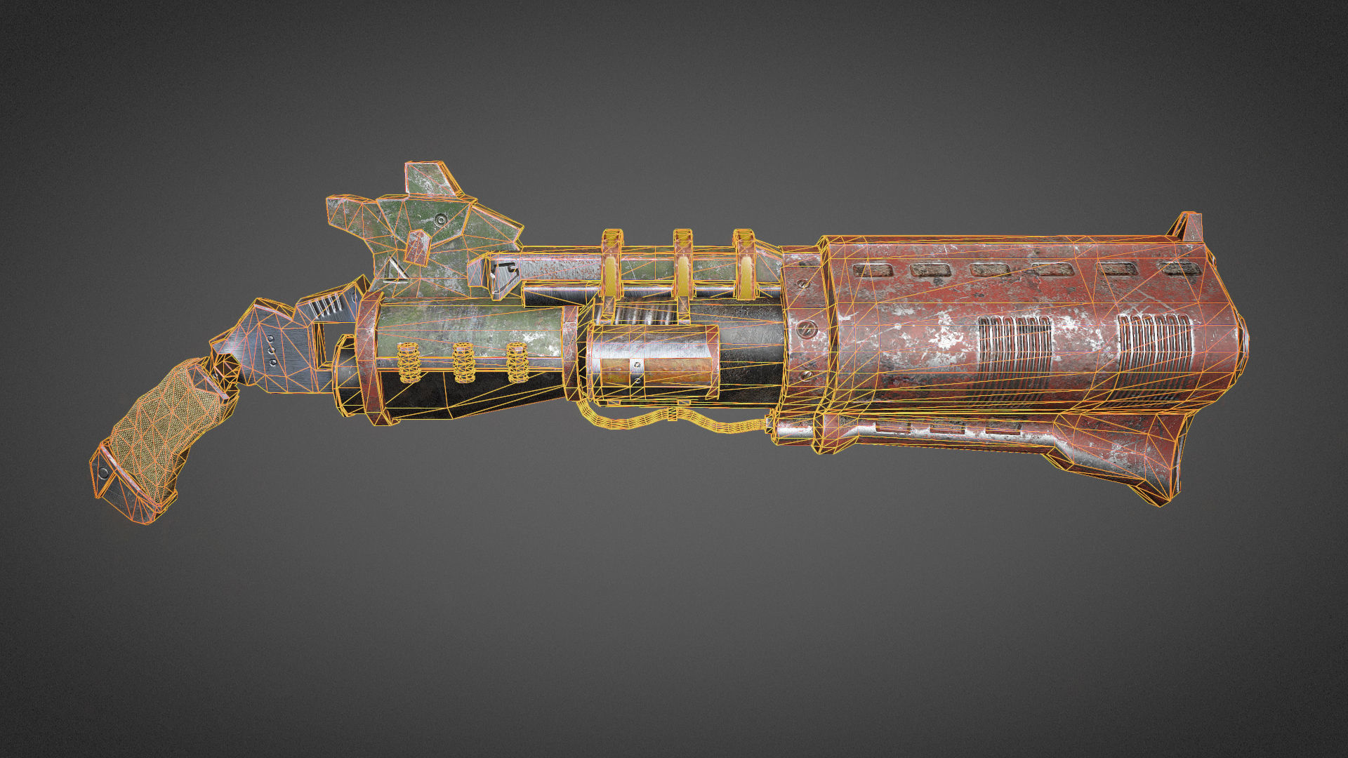 3D lowpoly shotgun-Game ready gun from game doomsday Low-poly 3D model_13