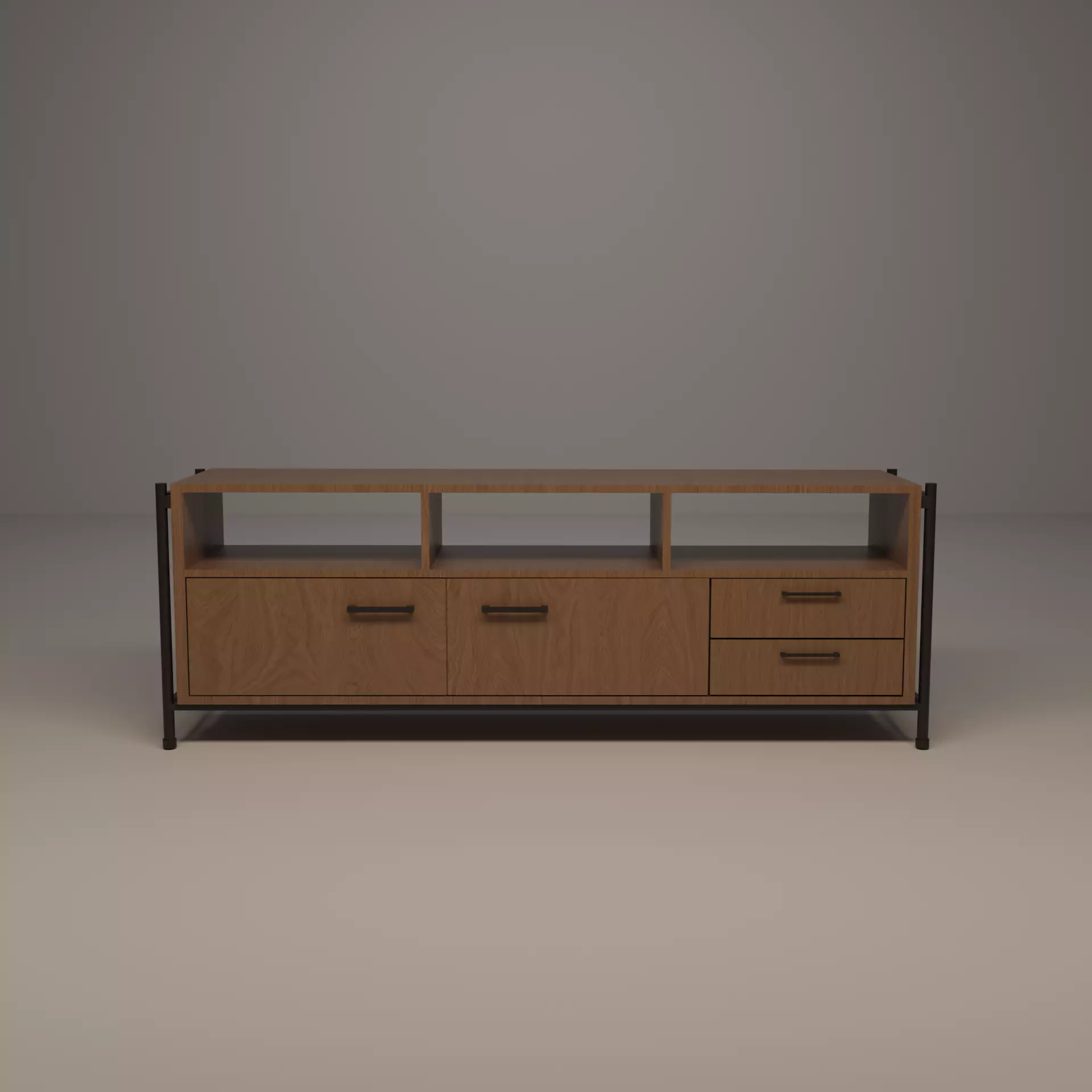 Furniture set Low-poly 3D model_21