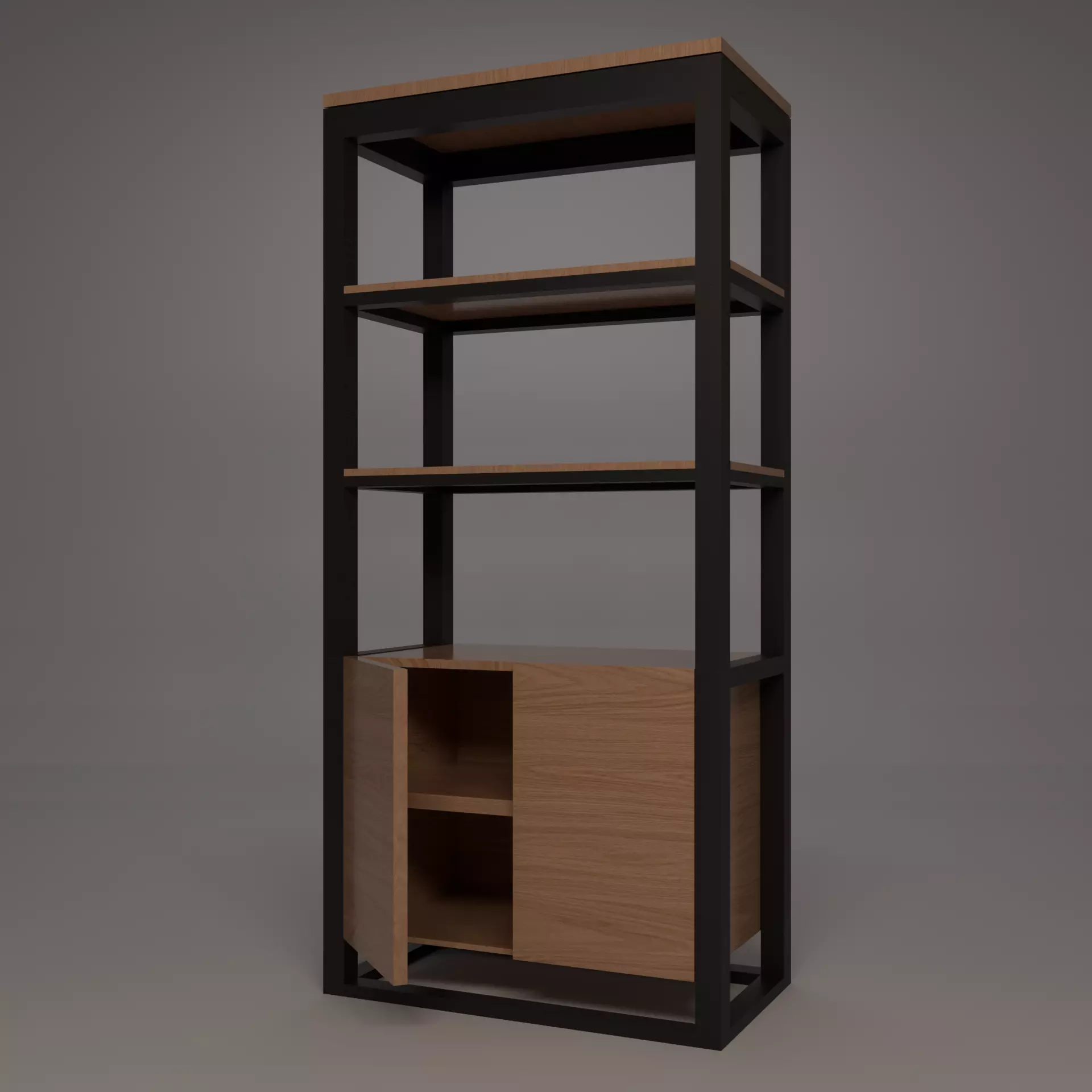 Furniture set Low-poly 3D model_0