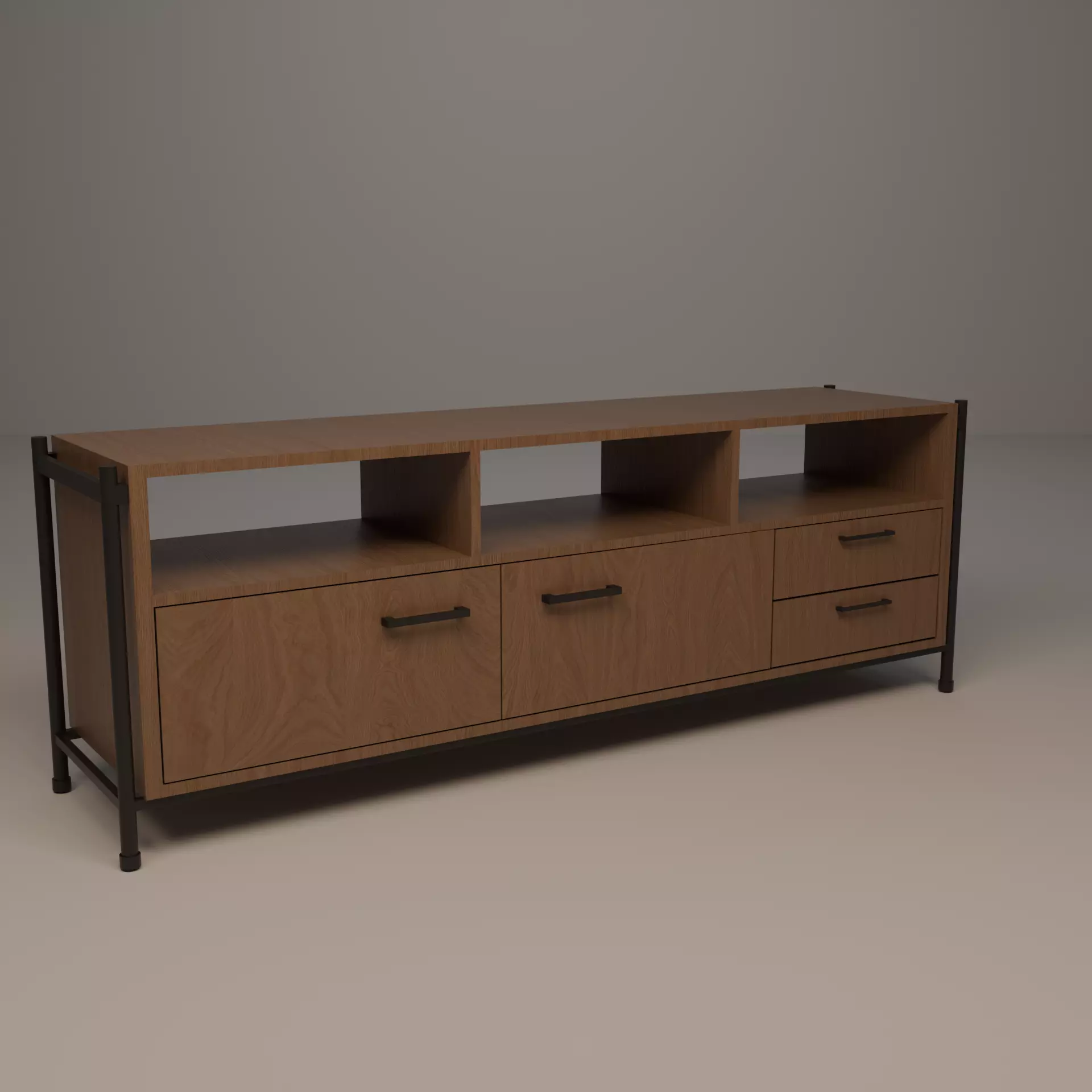 Furniture set Low-poly 3D model_19