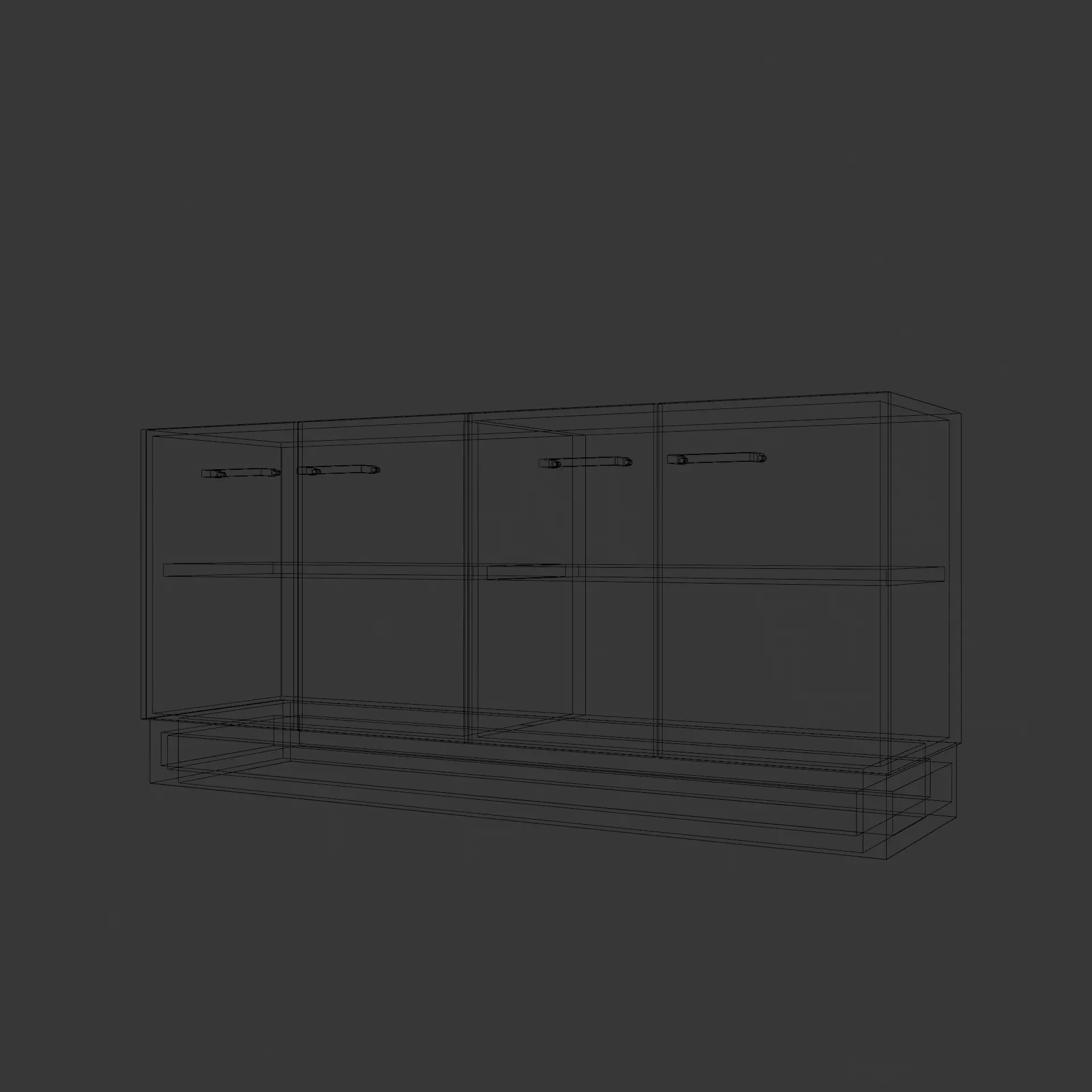 Furniture set Low-poly 3D model_14