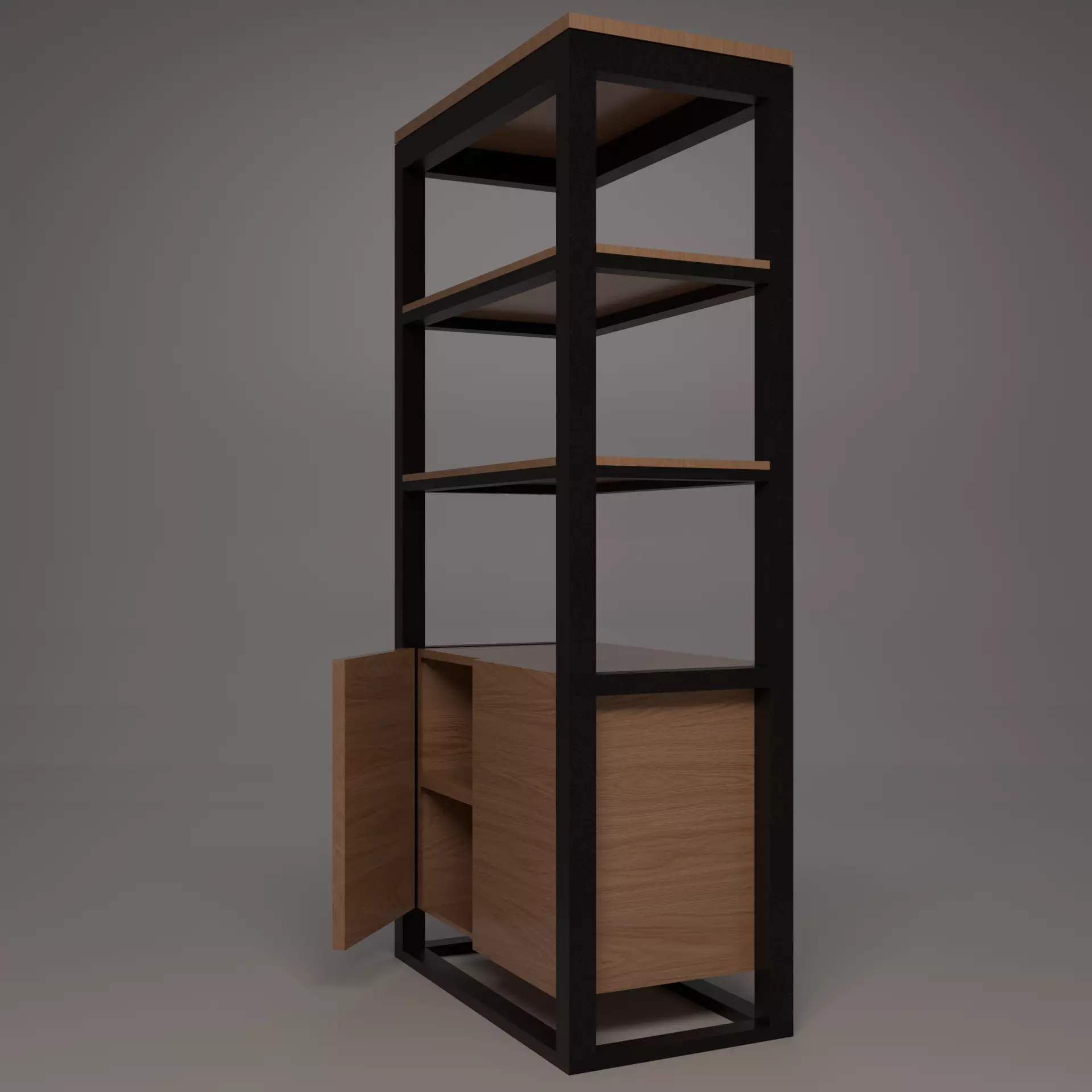 Furniture set Low-poly 3D model_2