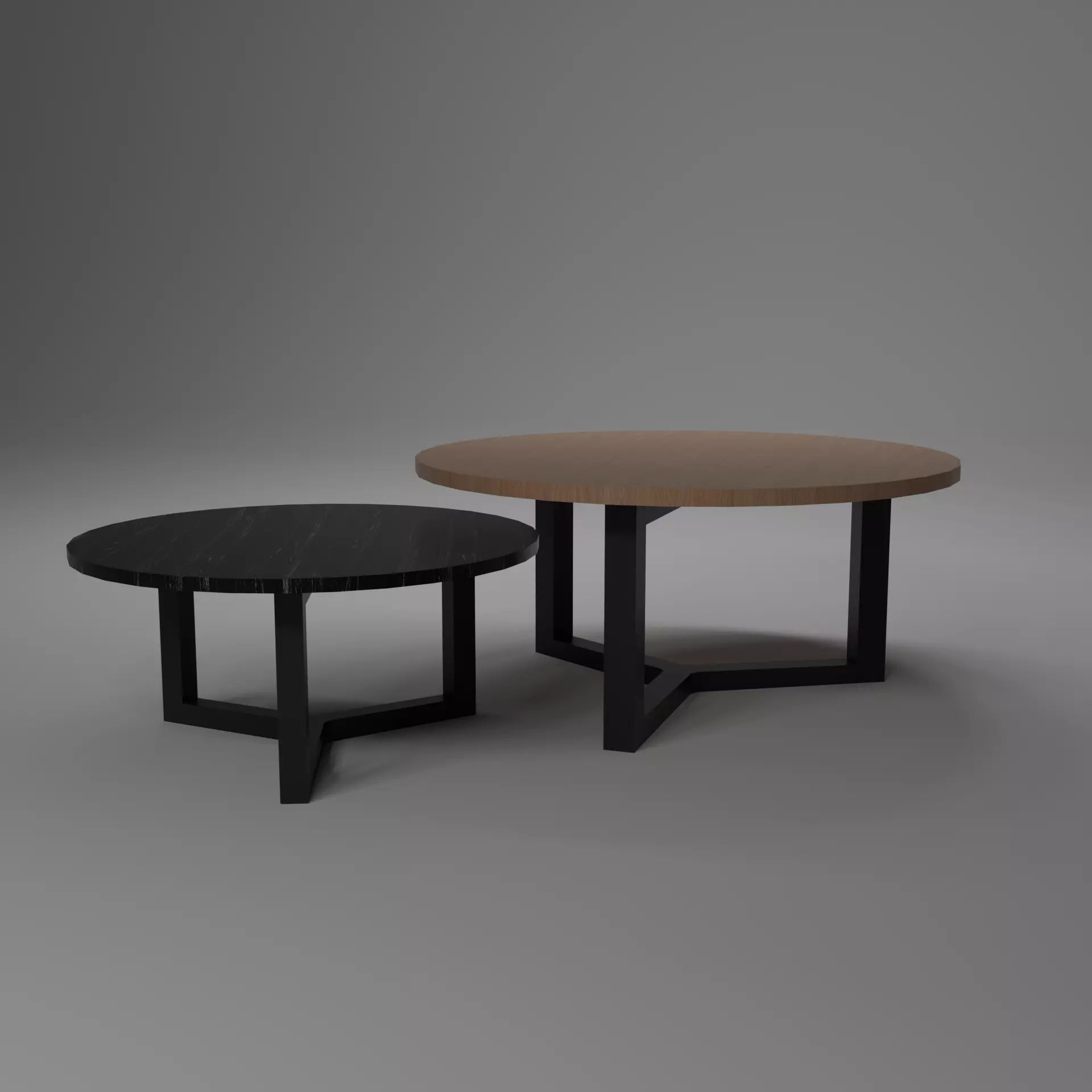 Furniture set Low-poly 3D model_1