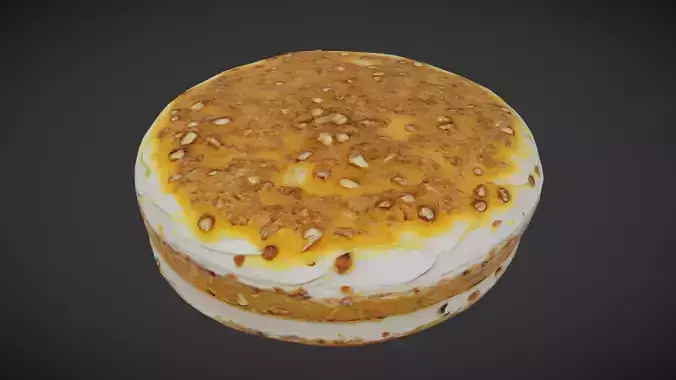 Honey Cake Low-poly 3D model Honey Cake Low-poly 3D model