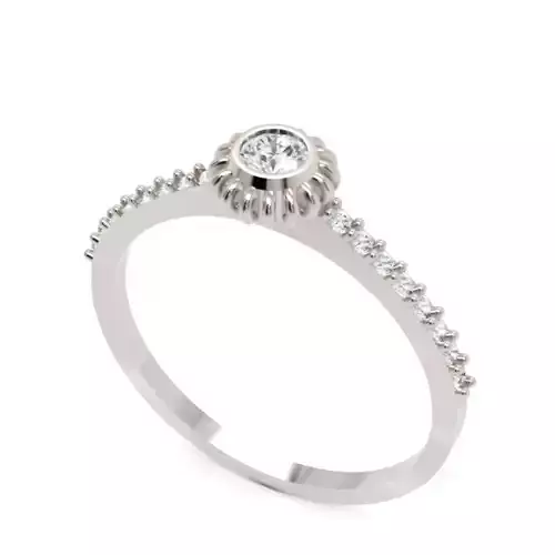 Sunburst Halo Diamond Ring - Elegant 14K Gold Fine Jewellery 3D print model Sunburst Halo Diamond Ring - Elegant 14K Gold Fine Jewellery 3D print model