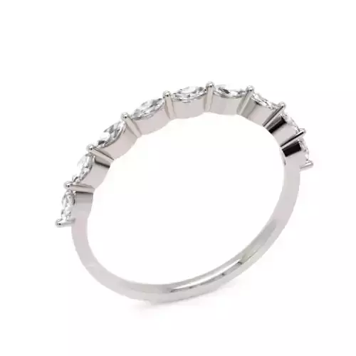 Marquise Diamond Band Ring - Elegant 14K Gold Jewellery Model