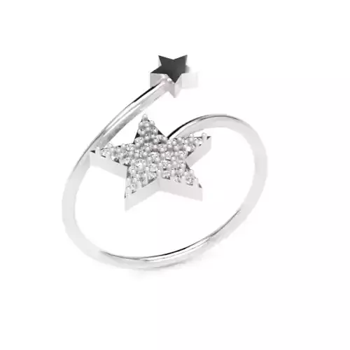 Star Wrap Diamond Ring - Modern 14K Gold Fine Jewellery