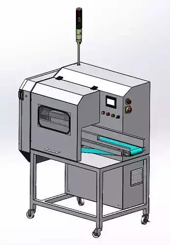 The vegetable cutting machine is available in STEP file format