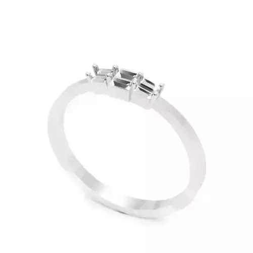 Baguette Line Diamond Ring - Modern 14K Gold Fine Jewellery