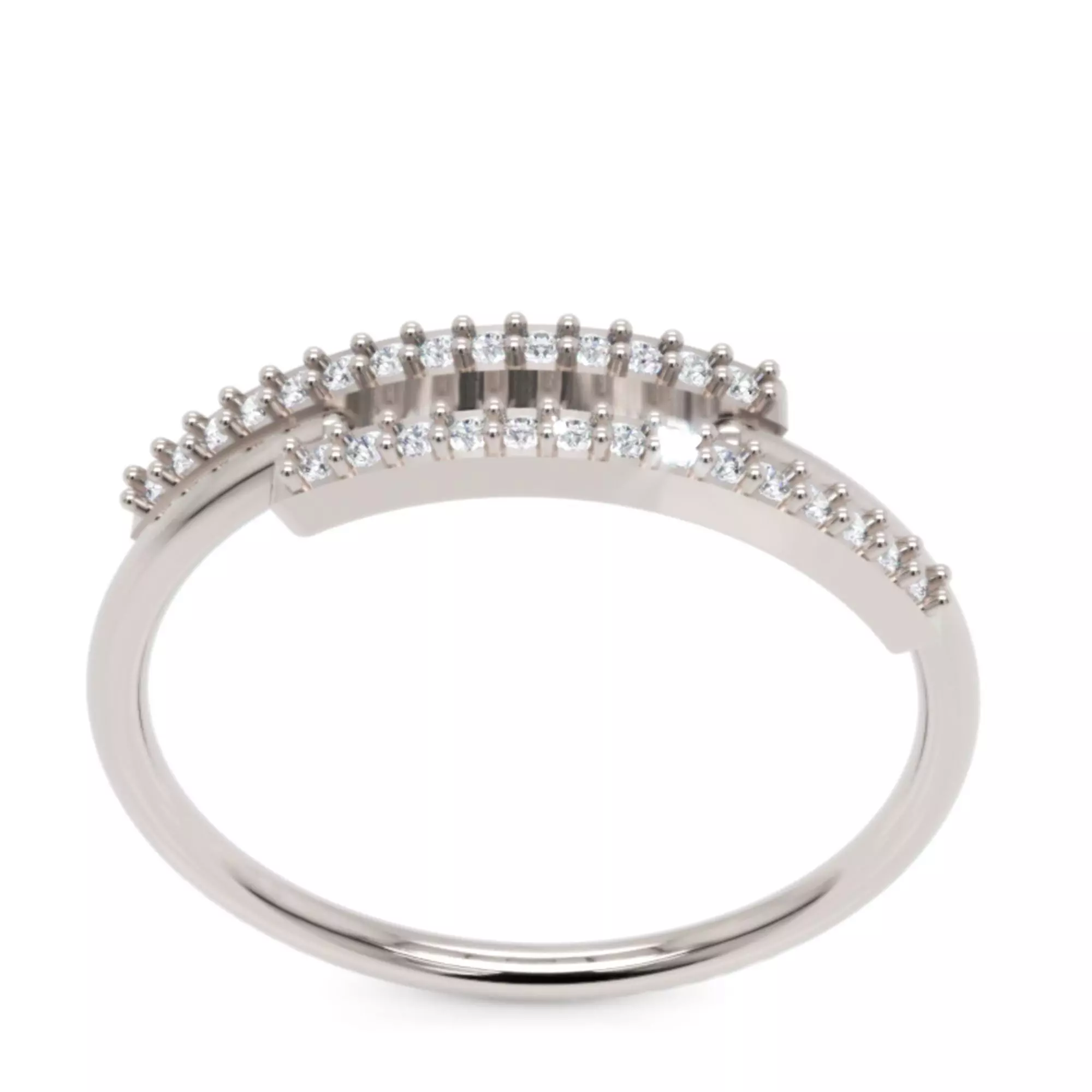 Double Row Diamond Band - Elegant Fine Jewellery Model 3D print model_0