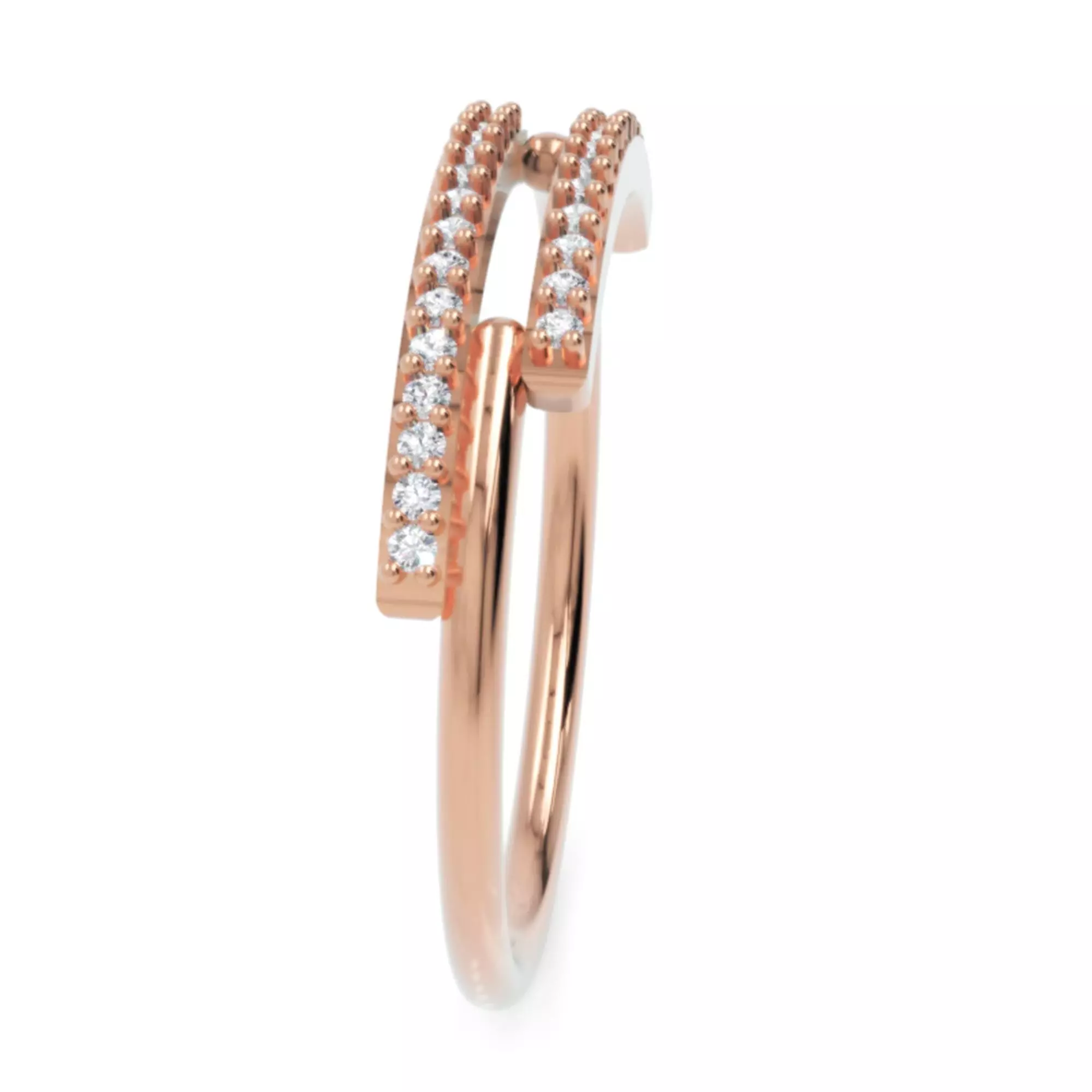 Double Row Diamond Band - Elegant Fine Jewellery Model 3D print model_2