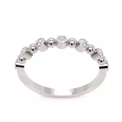 Bezel Ball Diamond Band - Minimal Fine Jewellery Model