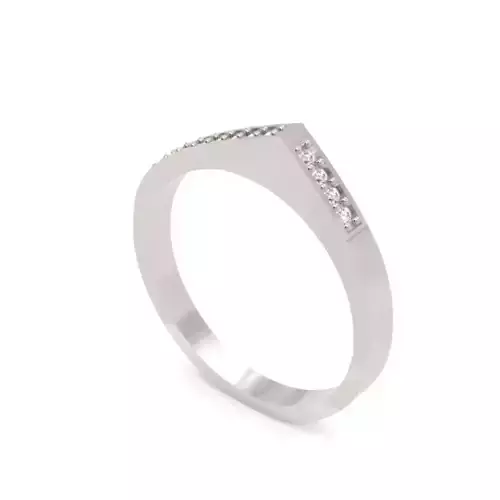 V Band Diamond Ring - 14K Gold Minimal Fine Jewellery