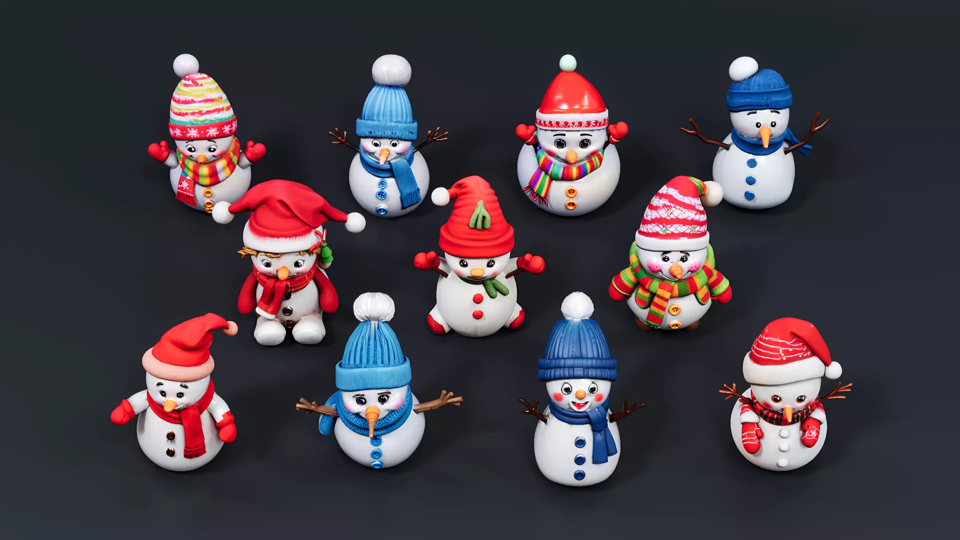 Christmas Snowman 3D model