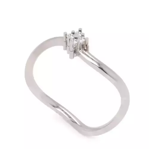 Twist Cluster Diamond Ring - Modern 14K Gold Fine Jewellery