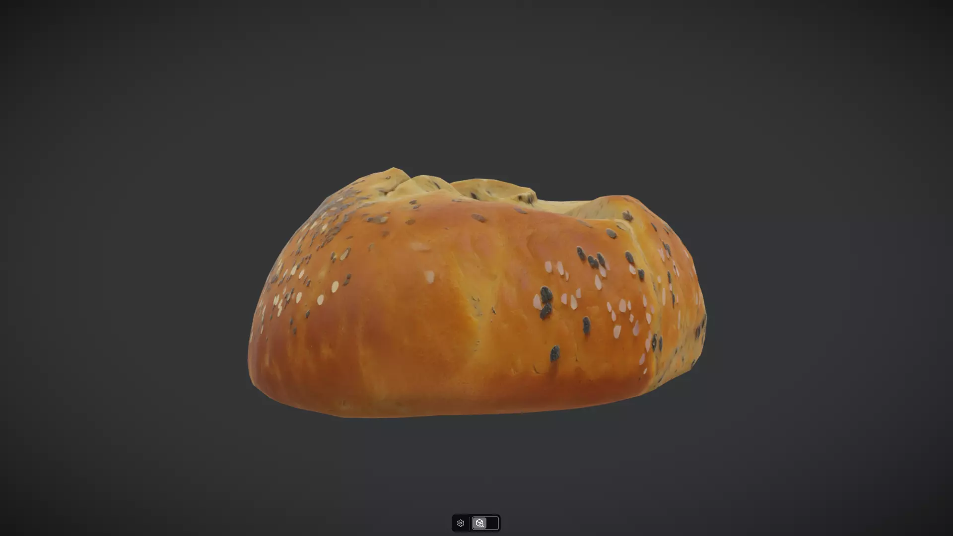 Bread Roll 5 Low-poly 3D model_3