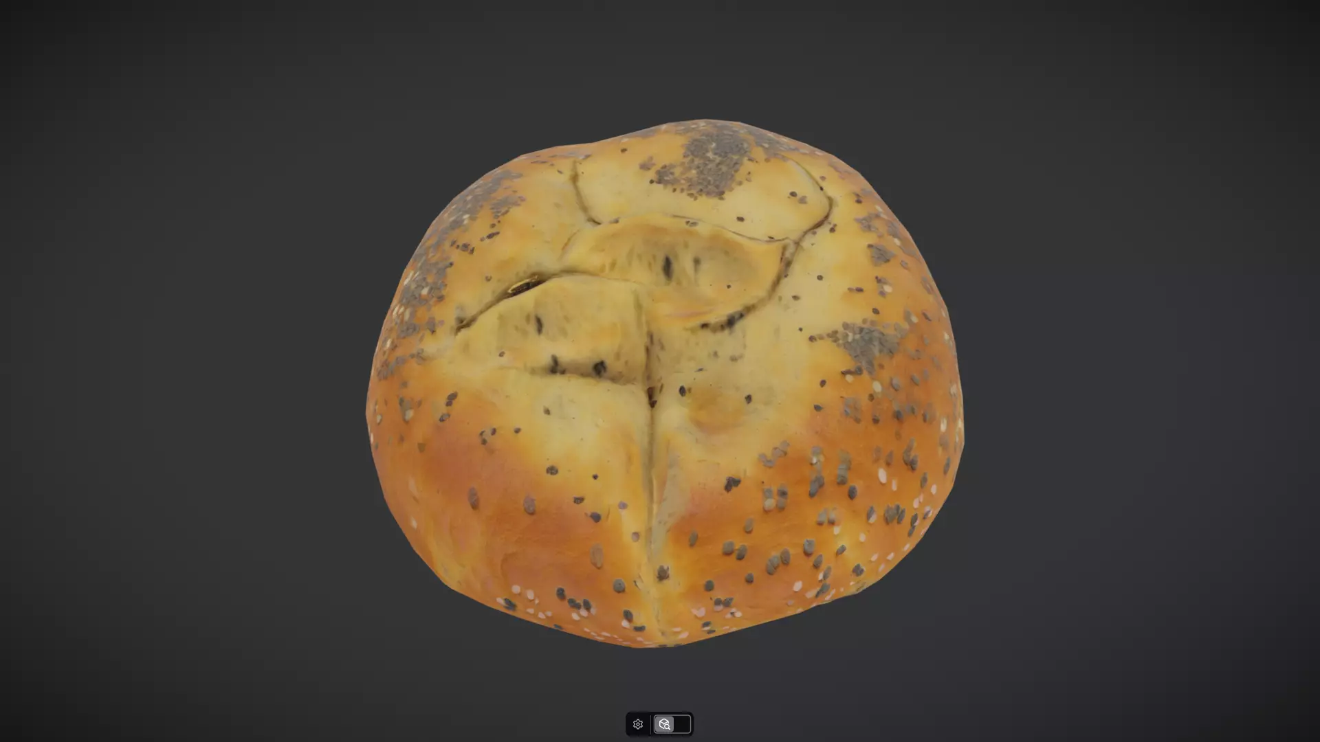 Bread Roll 5 Low-poly 3D model_5