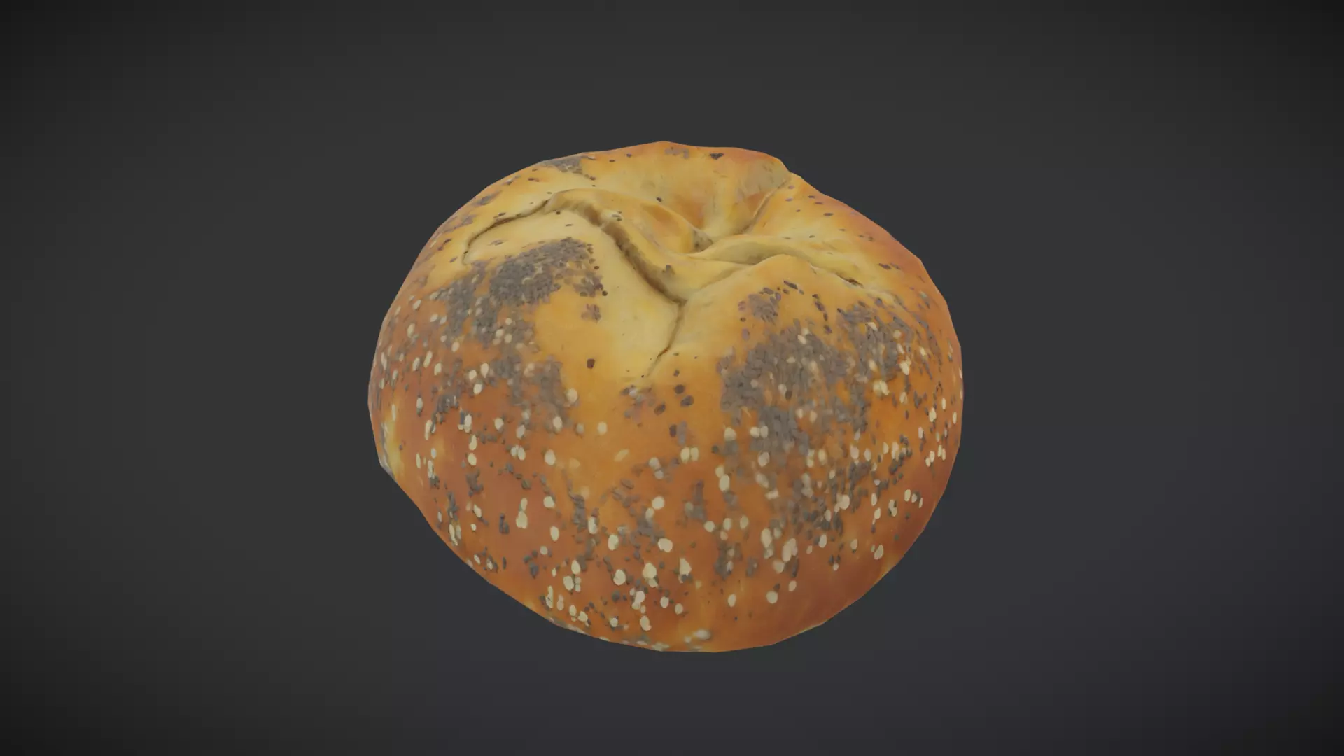 Bread Roll 5 Low-poly 3D model_0