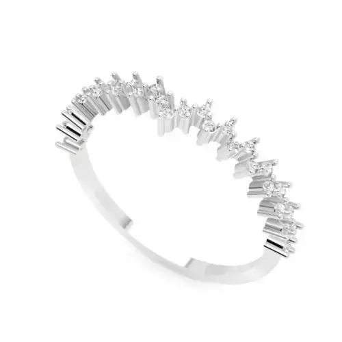 Round Diamond Pave Band - Elegant Jewellery Model 3D print model