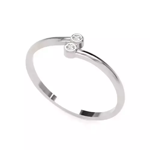 Fine Duo Diamond Ring - Minimal 14K Gold Fine Jewellery