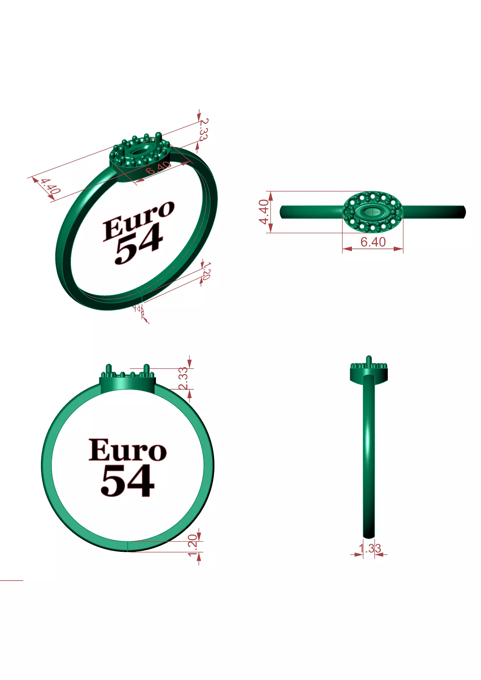 Oval Halo Diamond Ring - Minimal 14K Gold Fine Jewellery 3D print model_9