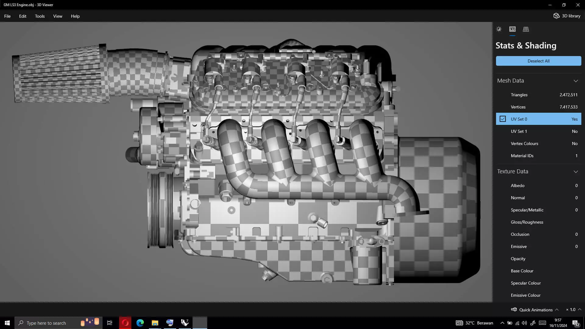 Chevy LS3 V8 Engine 3D model_18