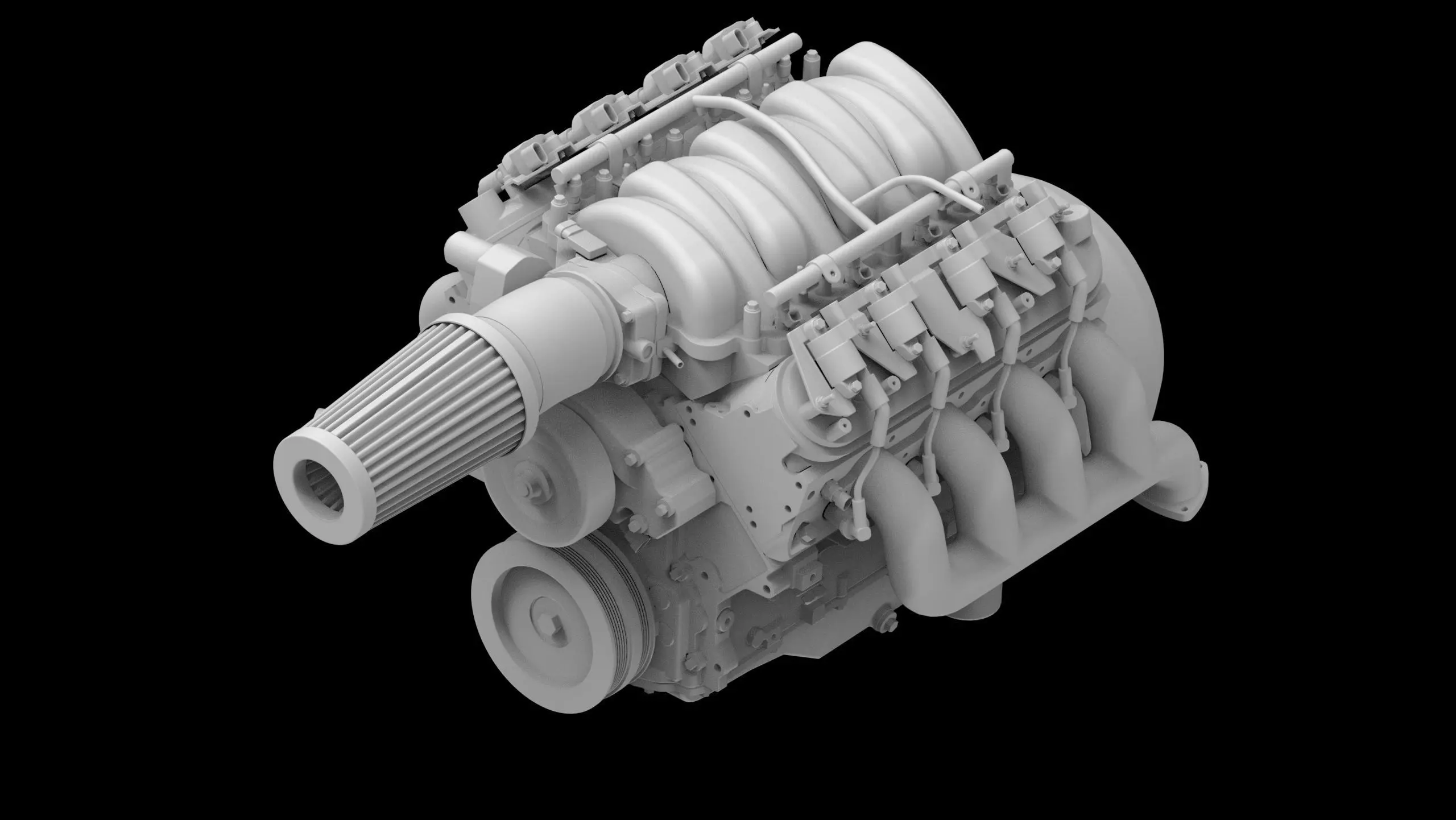 Chevy LS3 V8 Engine 3D model_6