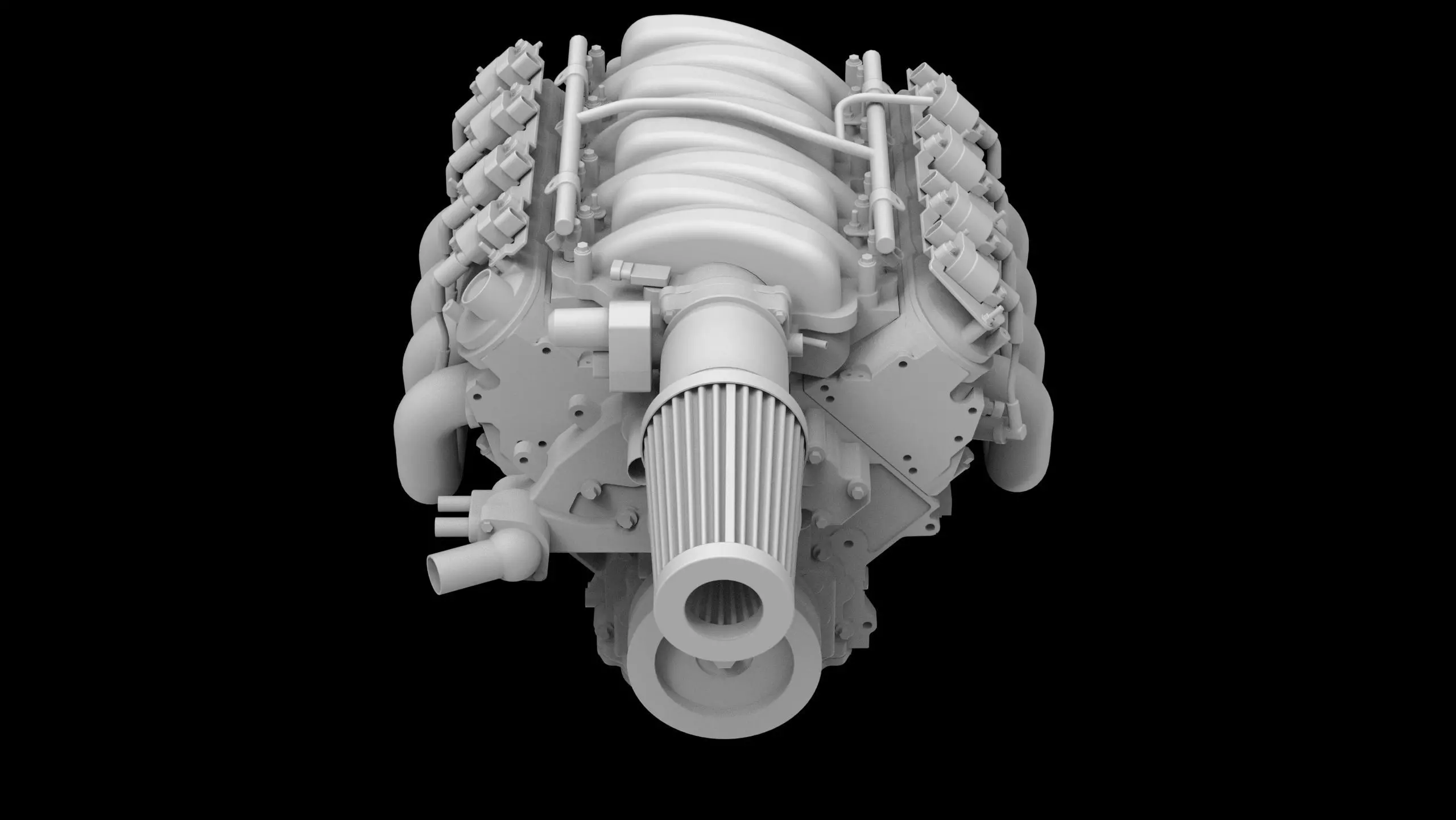 Chevy LS3 V8 Engine 3D model_7