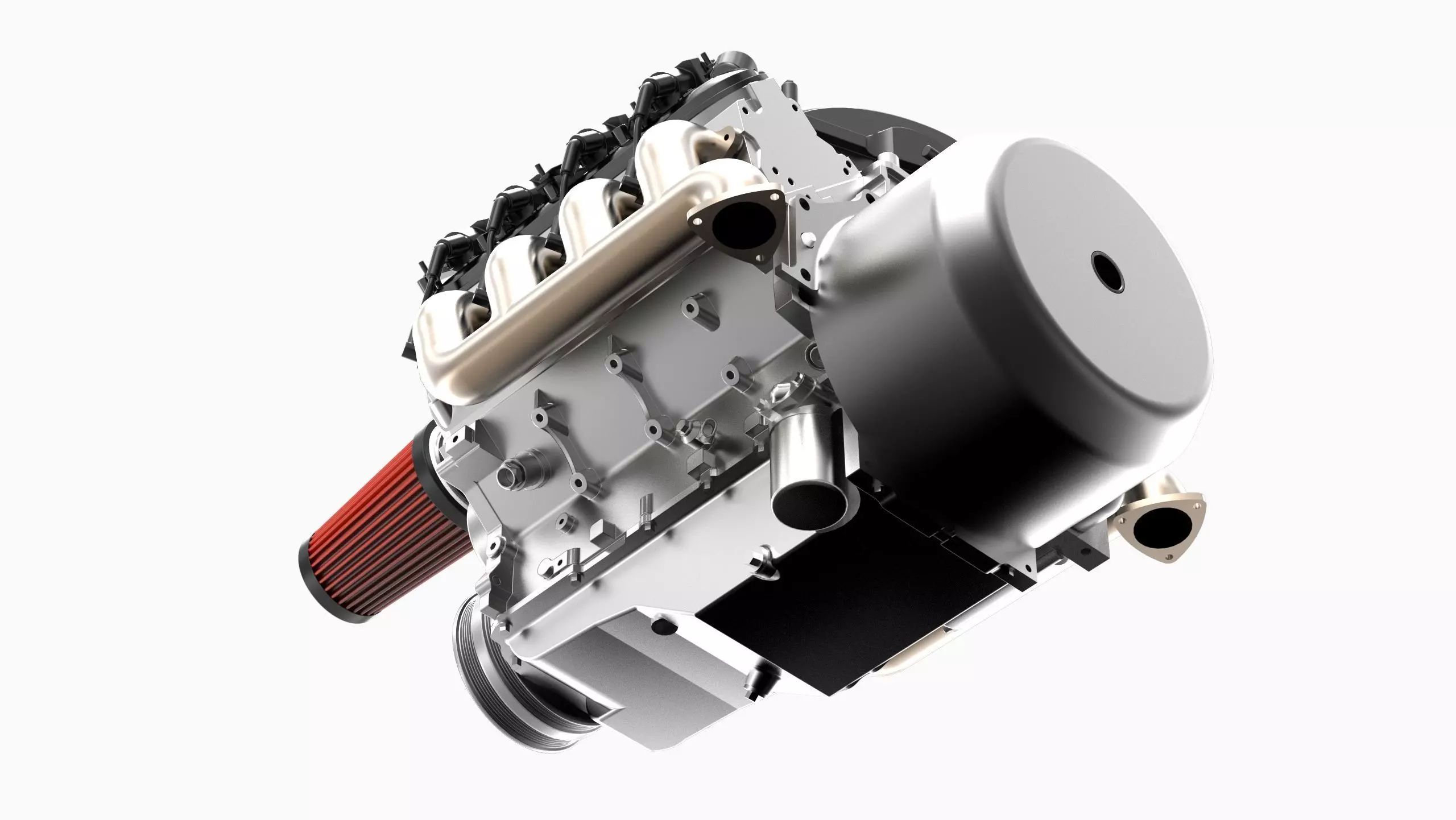 Chevy LS3 V8 Engine 3D model_5