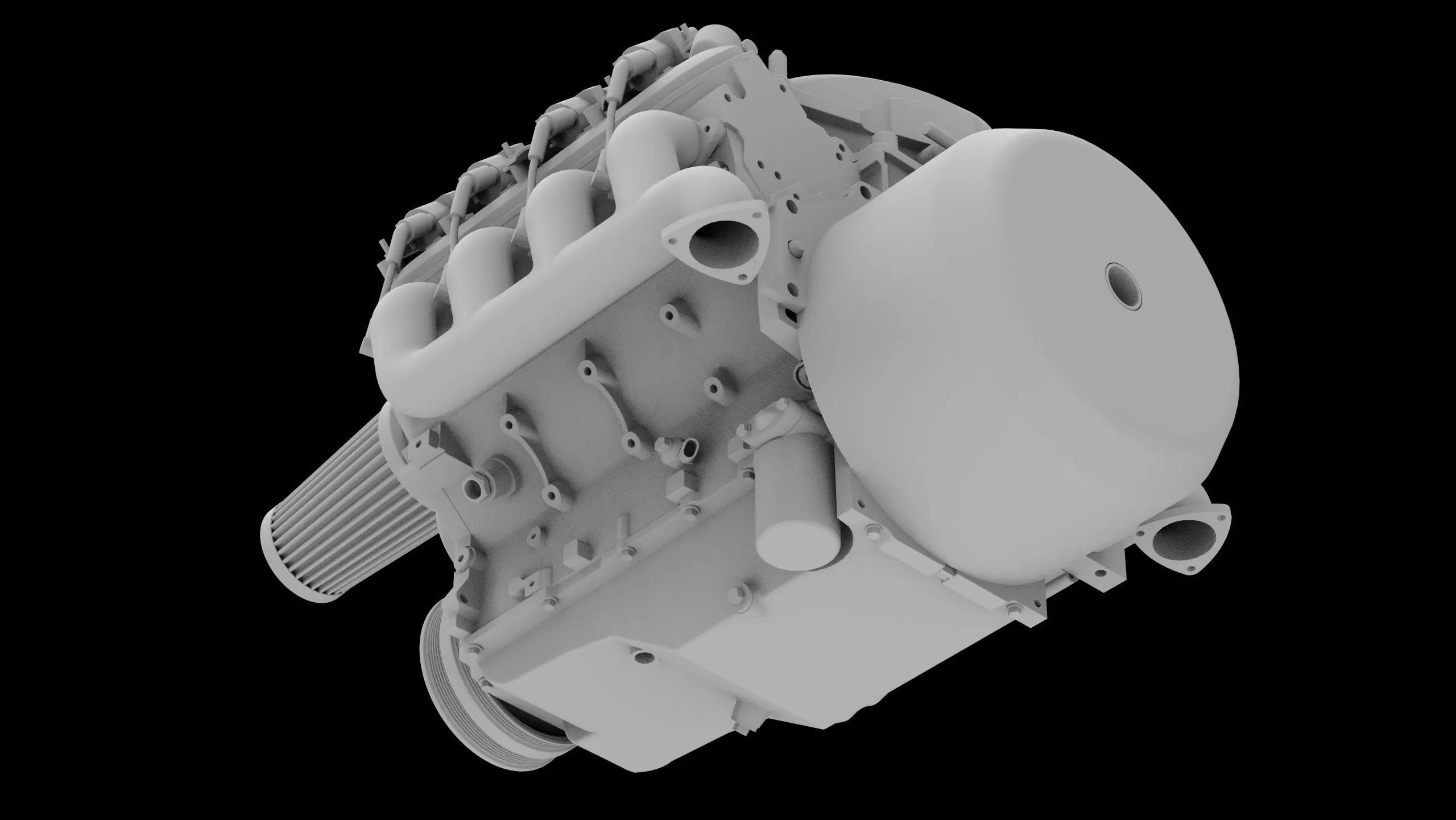 Chevy LS3 V8 Engine 3D model_10